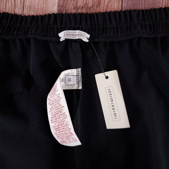 NWT Intimissimi Womens XL Trousers with Pockets Pants Black AI075Z - Picture 9 of 14